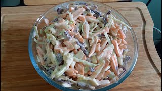 Coleslaw Recette du Coleslaw  முட்டை கோஸ் சாலட் [upl. by Hctub]