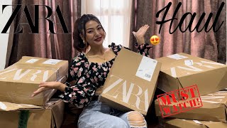 HUGE ZARA UNBOXING amp TRY ON HAUL✨😍ZARA SALE 2024 [upl. by Trik425]