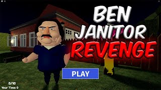 BAPAK IPIN KEJAR AKU 😭  ROBLOX BEN JANITOR REVENGE [upl. by Kostman]