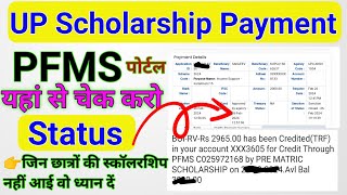 👉PFMS Portal छोड़ो यहां से चेक करें STATUS 😨😨।। UP Scholarship Payment।। जल्दी से देखो😲😲।PFMSAmount [upl. by Enitsud]