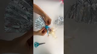 How to Make a Barbie Doll Dress from a Tablecloth and Socks [upl. by Winston148]