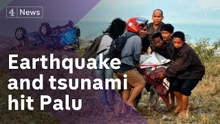 Earthquake and tsunami strike Indonesia killing hundreds [upl. by Maddy]