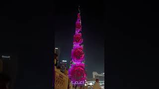 Burj Khalifa LED screening [upl. by Nilde]