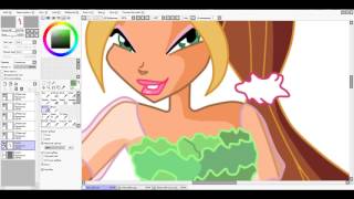 Flora Winx New transformation Speed drawing [upl. by Kos]