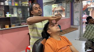 Intense Neck Cracking and Acupressure Head Massage On the Chair By Street barber  ASMR [upl. by Kimble801]