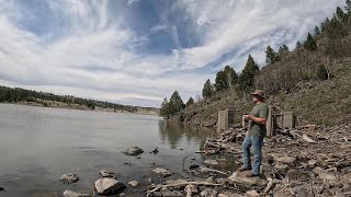 Snow Lake in the Gila National Forest NM  Catch and cook [upl. by Nybor]