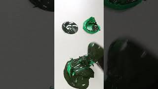 Dark olive green vs emerald green  Dark Green satisfyingmixing colormixing mixingpaint [upl. by Itram721]