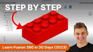 Day 1 of Learn Fusion 360 in 30 Days for Complete Beginners  2023 EDITION [upl. by Enaamuj]