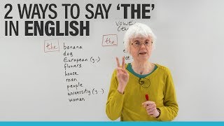 Learn English The 2 ways to pronounce THE [upl. by Craggie]