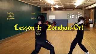 Longsword Techniques Lesson1 ZornhauOrt [upl. by Jeffie]