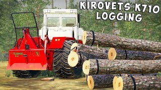 Farming Simulator 19  EXTREME LOGGING  KIROVETS K710 [upl. by Collimore]