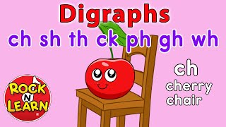 Digraphs  ch sh th ck ph gh wh  Rock N Learn Phonics Songs [upl. by Paynter]