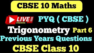 CBSE PYQ  Part 6   Trigonometry Part 2  Revision CBSE Class 10 StudyPointpro [upl. by Aninad]