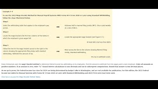 Eaton Enterprises uses the wagebracket method to determine federal income tax withholding [upl. by Berlyn748]