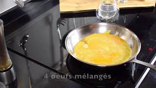 Comment cuisiner une omelette dans une poêle en inox [upl. by Longerich]