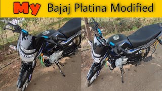 Bajaj Platina Pulsar Handle installed modified  Platina Bike Modified  Rinku Sahu Vlog [upl. by Alanah]