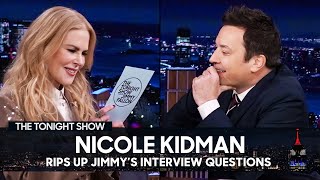 Nicole Kidman Rips Up Jimmy’s Christmas Interview Questions  The Tonight Show Starring Jimmy Fallon [upl. by Marie-Ann]