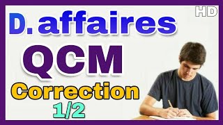 Droit des affaires Examen QCM Corrigé 1 [upl. by Drummond]