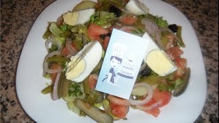 وصفة سهلة وبسيطة لعمل سلطة لذيذة و صحية Salade Marocaine [upl. by Tioneb305]