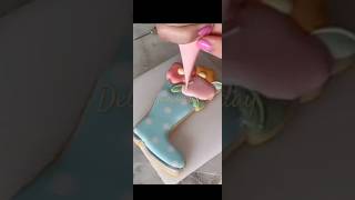 rain boots cookie decorating  royal icing piping tutorial 🥾☔ [upl. by Anatnas]