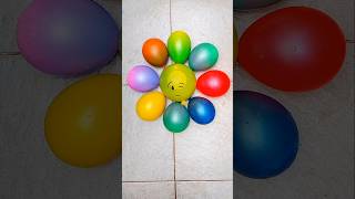 Red Green Yellow Colorful Sun Flower Popping Balloon ASMR Satisfying asmr poppingballon viral [upl. by Teodoro]