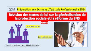 QCM Préparation aux Examens d’Aptitude Professionnelle 2024 Loicadre 0921 et loicadre 0622 [upl. by Naicad]