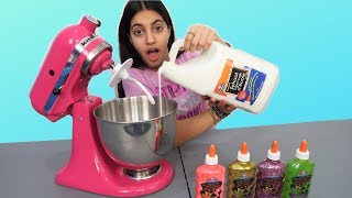 Making Giant Slime in a Mixer [upl. by Atsirhcal]