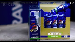 Installation and use of polyester chemical anchor – Rawlplugs tutorial [upl. by Rihana]