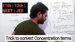 Interconversion of Concentration terms  Relationship between concentration terms [upl. by Ellennod]