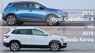 2018 Opel Grandland X vs 2018 Skoda Karoq technical comparison [upl. by Primrosa]