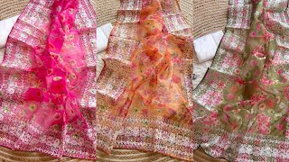 Pure Organza silk sarees ₹1249  Organza silk [upl. by Zoi]