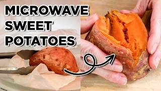 How to Microwave Sweet Potatoes  Perfect Every Time [upl. by Dumanian]