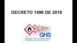 DECRETO 1496 DE 2018 SISTEMA GLOBALMENTE ARMONIZADO [upl. by Vedis]