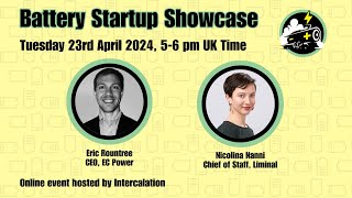 Battery Startup Showcase April 2024 [upl. by Ealasaid]