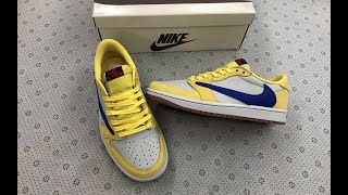 Travis Scott x Jordan 1 Retro Low OG Sp quot Canary quot Review [upl. by Arand]