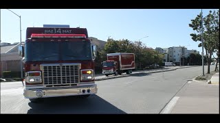 HAZMAT RESPONSE amp READ DISCRIPTION San Mateo Consolidated Responding Code 2 to a hazmat call [upl. by Ethelinda233]