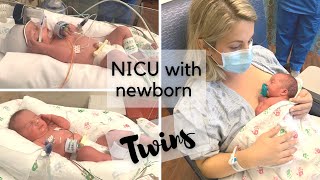 Newborn Twins in the NICU  34 Week Premature Twins [upl. by Quirita]