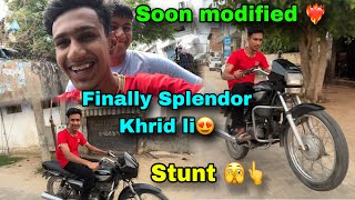 Finally Splendor Khrid li😍  Soon Splendor Modified [upl. by Solis]