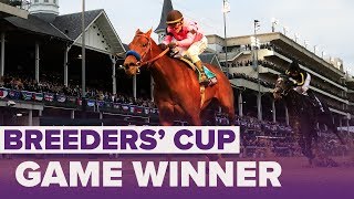 GAME WINNER wins Sentient Jet Juvenile  Breeders Cup 2018 [upl. by Doughman]