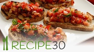 How to make bruschetta in 30 seconds [upl. by Knitter657]