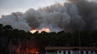 Incendies en France  165 hectares détruits à Anglet le feu est maîtrisé [upl. by Diahann570]