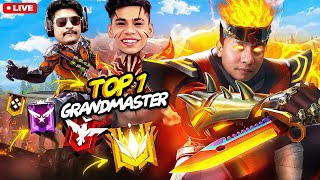 Top 1 Grandmaster Live Rank Push V Badge Youtubers 😱 Tonde Gamer freefire live [upl. by Ziana]