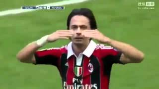 MilanNovara 21 Goal Pippo Inzaghi 13052012 HD [upl. by Aisetra236]