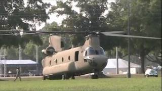 Startup amp Departure of US Army Lakota Apache Blackhawk amp Chinook from Freedom Fest 2011 [upl. by Ailedamla]