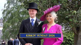 Kirkin Sunday  Hawick Common Riding 2024 [upl. by Ahsercul]