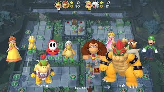 Super Mario Party Partner Party 198 Domino Ruins Treasure Hunt Bowser Jr amp Bowser vs Wario amp Boo [upl. by Base]