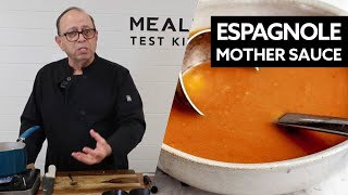 Espagnole Sauce Recipe  Brown Sauce  Make Espagnole Sauce StepbyStep French Mother Sauce [upl. by Nikolaos]