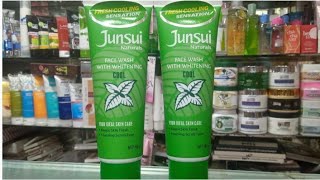 junsui naturals face wash with whitening cool best whitening face wash [upl. by Yesnik314]