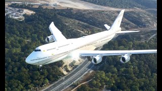 Boeing 747 incredible landing at small airport [upl. by Kendricks]