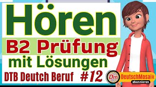 Hören B2  Deutsch Prüfung für den Beruf  2024  mit Lösungen Teil 14  DTB [upl. by Eugene]